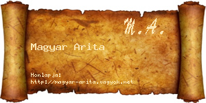 Magyar Arita névjegykártya