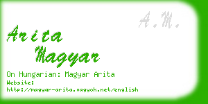 arita magyar business card